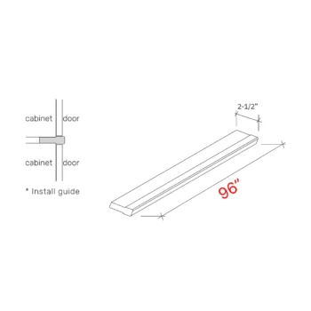 Shaker Natural 96_ Cabinet Stacker Molding