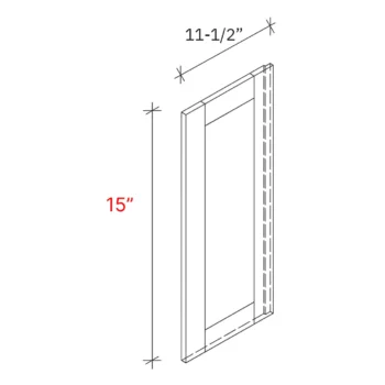 Shaker Natural Deco Door - 15_h Wall Cabinet