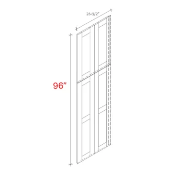Shaker Natural Deco Door - 96_h Tall Cabinet