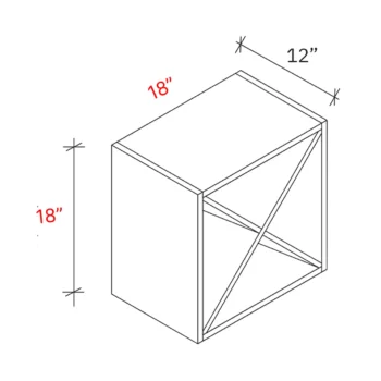 Bevel Blue 18" X 18" X Wine Rack