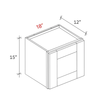 Bevel Blue 18"w X 15"h Wall Cabinet