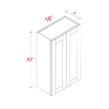 Bevel Blue 18"w X 42"h Wall Cabinet