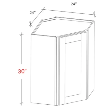 Bevel Blue 24"w X 30"h Wall Diagonal Corner