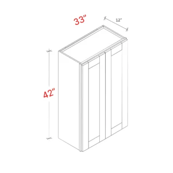 Bevel Blue 33"w X 42"h Wall Cabinet