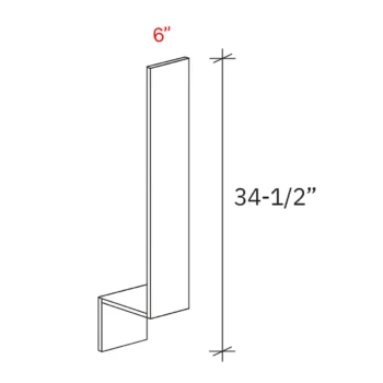 Bevel Blue 6"w Base Filler