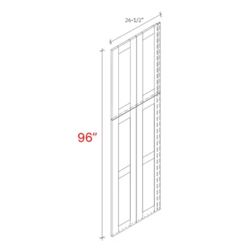 Bevel Blue Deco Door - 96"h Tall Cabinet