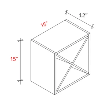 Bevel Green 15" X 15" X Wine Rack