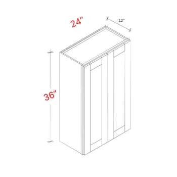 Bevel Green 24"w X 36"h Wall Cabinet