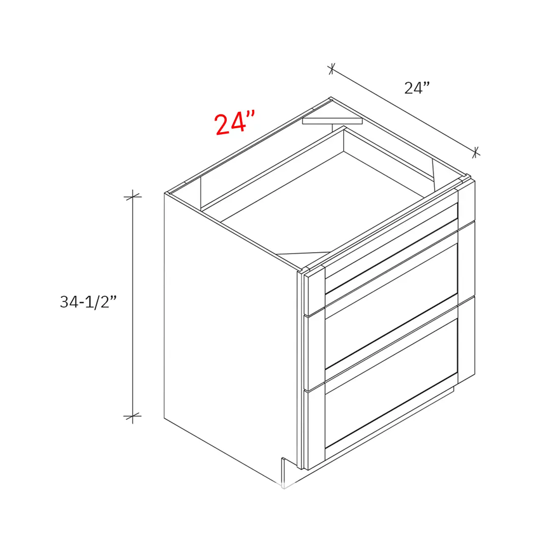 Bevel Green 24"w Sink Base Cabinet