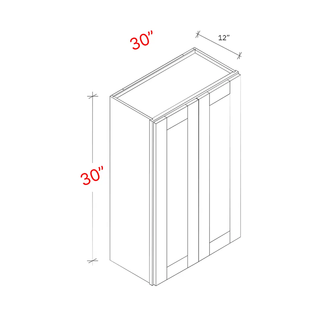 Bevel Green 30"w X 30"h Wall Cabinet
