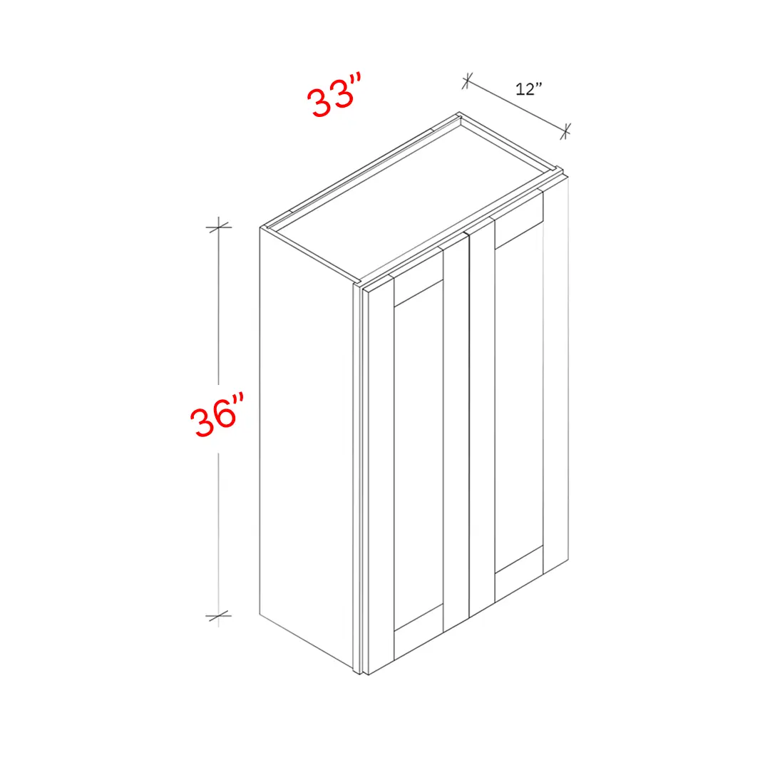Bevel Green 33"w X 36"h Wall Cabinet