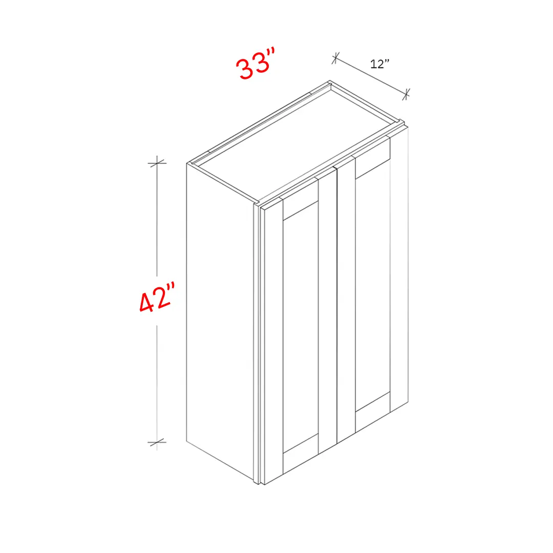 Bevel Green 33"w X 42"h Wall Cabinet