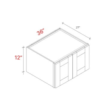 Bevel Green 36"w X 12"h X 27"d Wall Cabinet