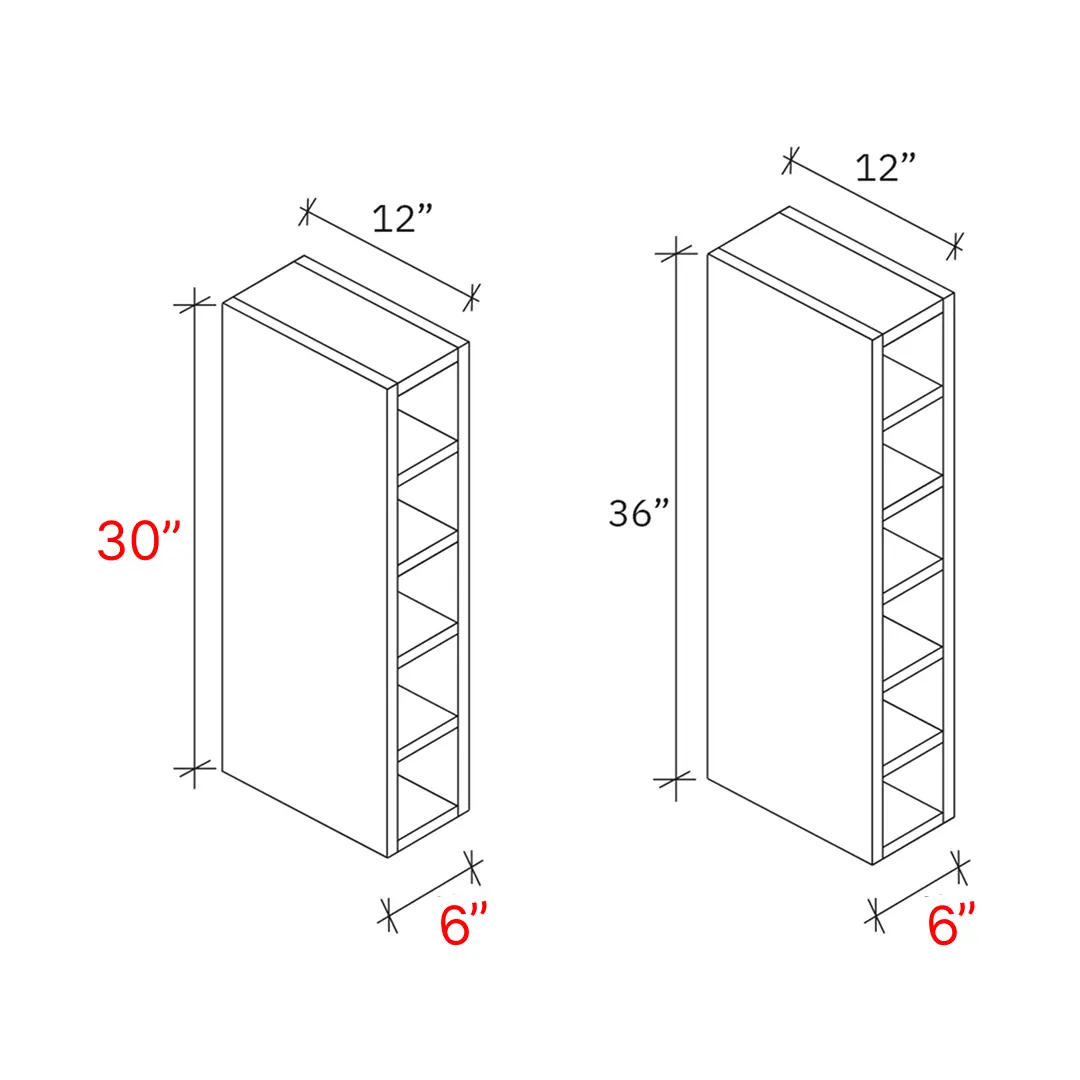Bevel Green 6"w X 30"h X 12"d Wine Cube