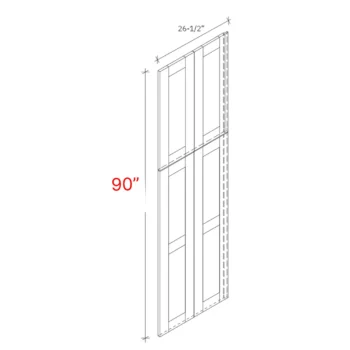 Bevel Green Deco Door - 90"h Tall Cabinet