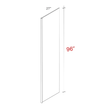 Bevel Green Refrigerator Panel 96"h x 27"d (Includes 1 1/2" Front Filler)