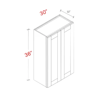 Bevel White 30"w X 36"h Wall Cabinet