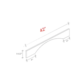 Bevel White 42w X 5 12h Shaker Arch Valance