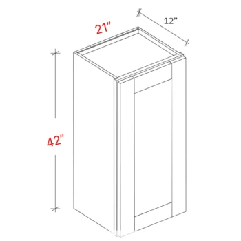 Shaker Driftwood 21_w X 42_h Wall Cabinet