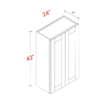 Shaker Driftwood 24_w X 42_h Wall Cabinet
