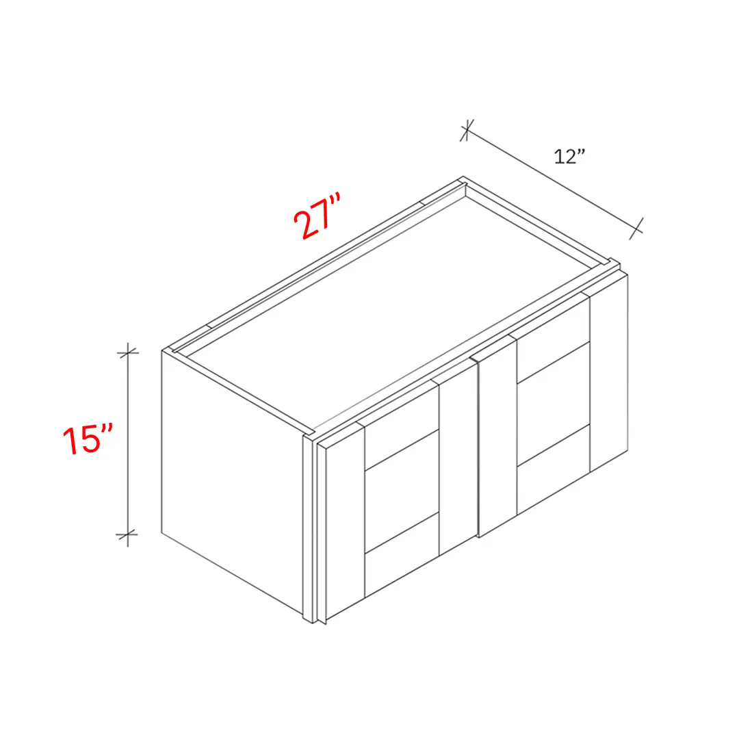 Shaker Driftwood 27_w X 15_h Wall Cabinet