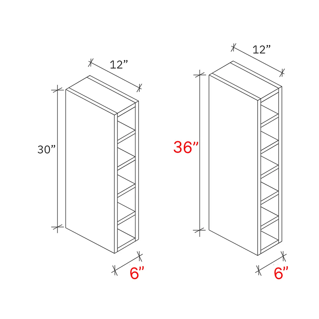 Shaker Driftwood 6_w X 36_h X 12_d Wine Cube
