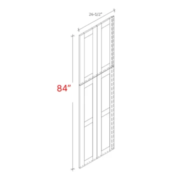 Shaker Driftwood Deco Door - 84"h Tall Cabinet